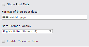 Post Date and Calendar Icon Screenshot