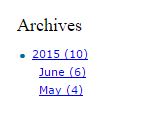 Archives Widget on Page